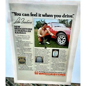 1981 Lee Trevino Bridgestone Tires Original Vintage Print ad